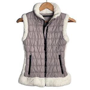Calvin Klein Winter Quilted Vest with faux fur, Small